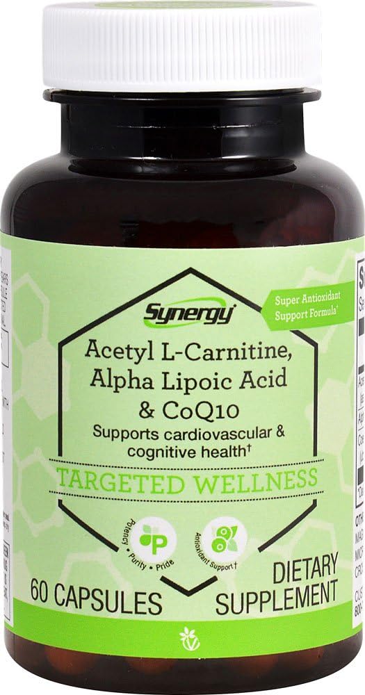 Vitacost CoQ10 + Ácido Lipoico alfa + Acetyl L-Carnitine HCl - 60 cápsulas