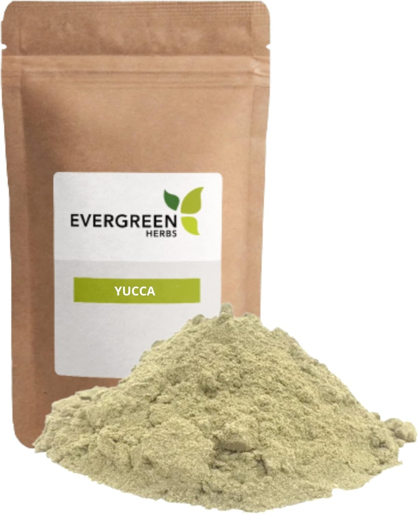 Evergreen Herbs Yuca Powder - Yucca Powder - 8 oz. - Resealable Stand Up Pouch to Ensure Freshness!
