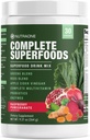Superalimentos completos, Verdes &amp; Rojos Blend*, Vinagre de la sidra de Apple, Enzima digestiva Blend*, Blend Probiótico*, Multivitamina* (Raspberry Pomegranate - 30 Servings)