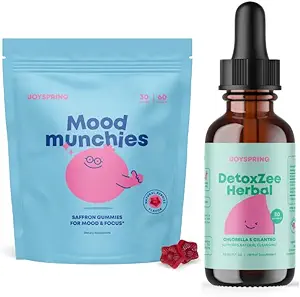 JoySpring Saffron Gummies y Herbal Detox y Cleanse para niños