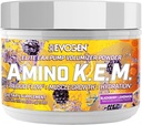 Evogen Amino K.E.M. - EAA &amp; BCAA Powder Pump Volumizer TEN BCAAS Amino Acids Supplement for Blood Flow, Muscle Growth, " Hydration ¦ BlackBerry Lemonade TEN 30 Servings