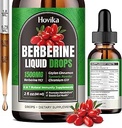 Bereberine HCL Liquid Drops - 1500 mg Berberine Suplemento con Ceilán Cinnamon, Cromo, Turmeric, Niacinamide - Apoyo Metabolismo e Immune System, Gut Health - 2 FL Oz Vegan