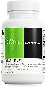 DAVINCI Laboratorios DIMPro 75mg - Ayuda a apoyar equilibrio hormonal, metabolismo estrógeno &amp; Más con DIM - Gluten-Free - 120 cápsulas (120 servidumbres)