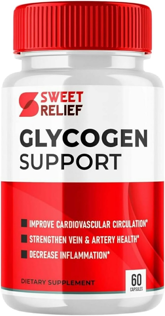 Sweet Relief Glycogen Support - Sweet Relief Blood Vessel Cleaner, Sweet Relief Capsules, Advanced Formula for General Wellness, SweetRelief (60 cápsulas, 1 paquete)