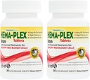 NaturesPlus Hema-Plex Iron - 30 Tablas de liberación lenta, Pack de 2 - Sangre total - 85 mg Hierro Chelated - con Vitamina C & Bioflavonoids - No GMO, Vegetariano " Gluten Gratis - 60 Total Servings