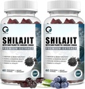 Himalayan Shilajit Gummies with 85+ Trace Minerals & Fulvic Acid for Energy, Immune, Cognitive Support High Potency Pure Natural Shilajit Supplement for Men &amp; Women 60 Gummies (2 Packs)