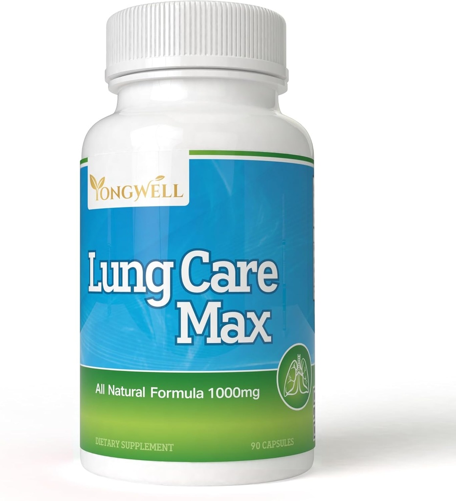 Cuidado de pulmón Max, Fórmula Antioxidante Especial con Ginseng americano, Bee Propolis y Royal Jelly (90 cápsulas)
