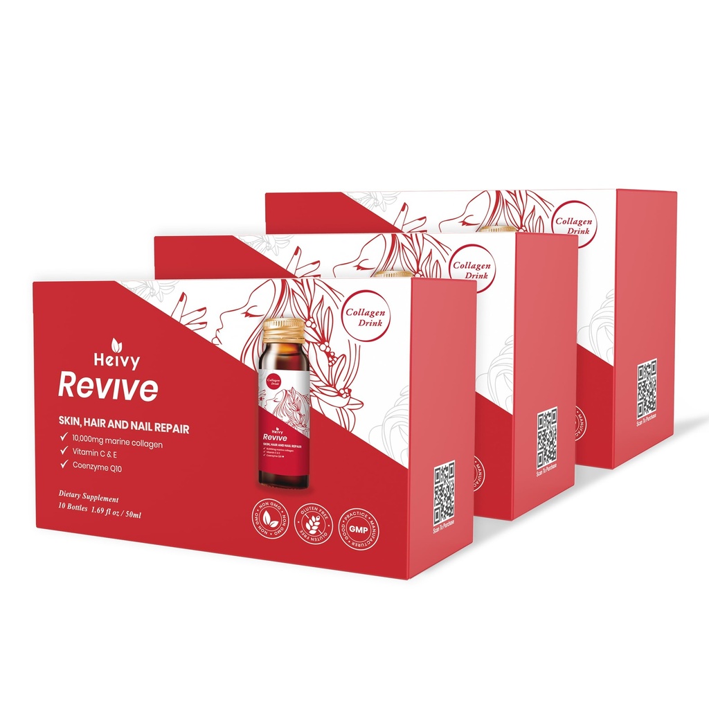 Heivy Liquid Collagen for Women, Collagen Drink with 10,000mg Marine Collagen Peptides, Collagen Liquid for Women for Hair Growth, Skin Repair, Nail Strength, 1.69 Fl Oz (Pack of 30)