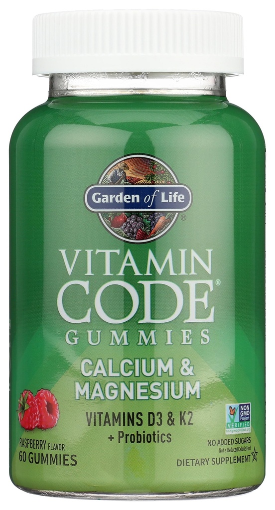 Garden of Life Vitamin Code Calcium Magnesium Gummies, 60 CT