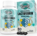 Liposomal Bovine Lactoferrina 1000 mg - Absorción Superior - para Absorción de Hierro &amp; Función Inmunitaria Suplementos de lactoferrina para adultos, 60 Softgels