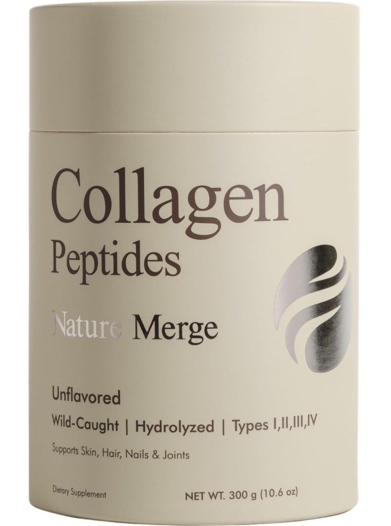 Marine Collagen Peptides, Wild-Caught, Types I-IV, Hydrolyzed Powder, Non-GMO, Gluten-Free, Paleo & Keto Friendly
