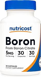 Nutricost Boron Capsules 5mg, 30 cápsulas vegetarianas - Gluten Free y GMO Gratis
