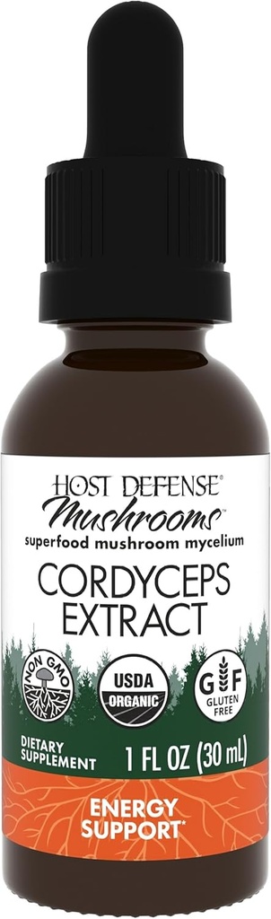 Anfitriona Cordyceps Extract - Immune & Energy Support Supplement - Kidney Health Supplement with Cordyceps - Fitness Support to Aid Oxygen Uptake - 1 fl oz (30 Servings)*
