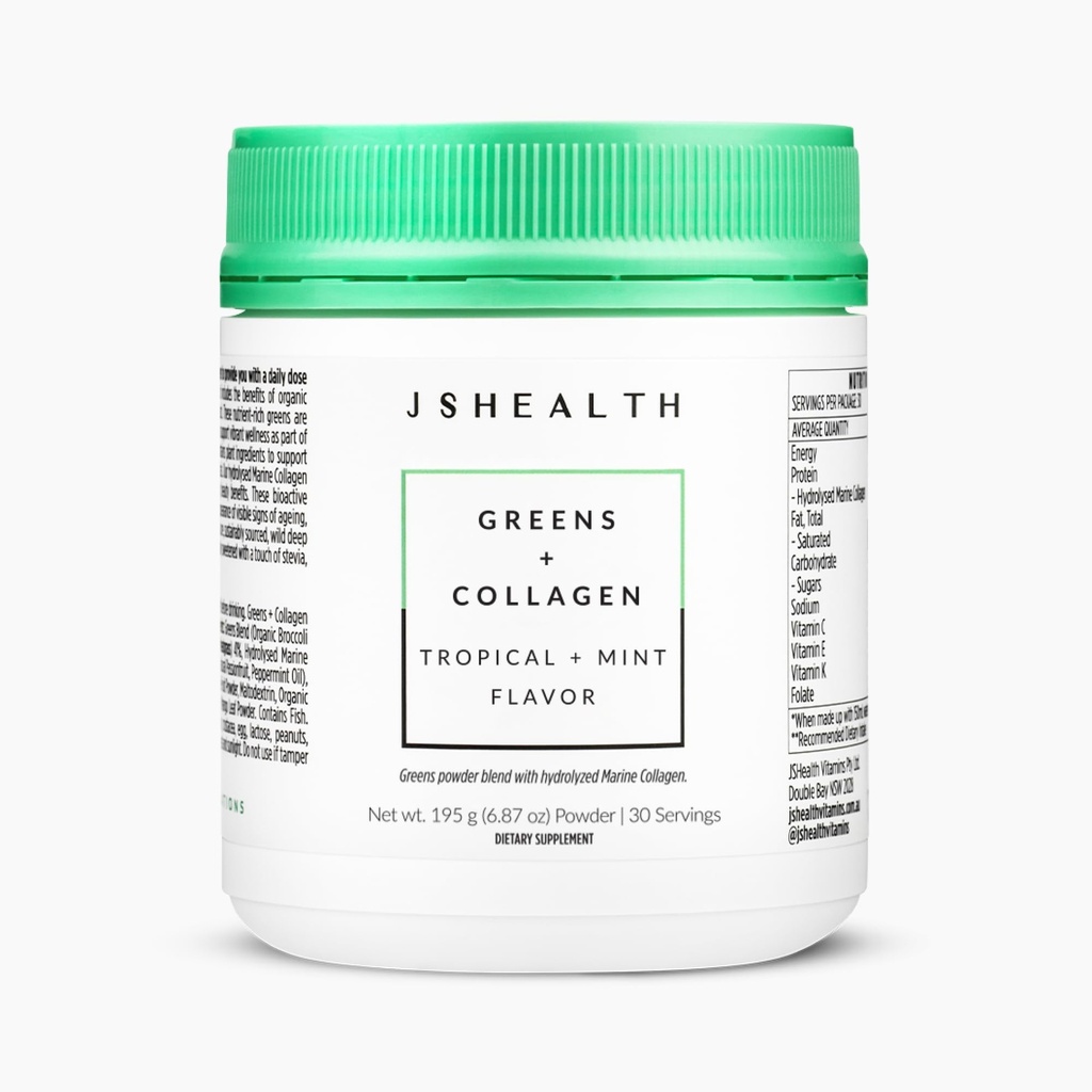 JSHealth Pure Marine Collagen Powder. 3g Hydrolyzed Collagen Peptides from Wild Cod. Unflavored, Heat-Stable. for Skin, Hair, Nails. Heavy Metal Tested (6.87 oz)