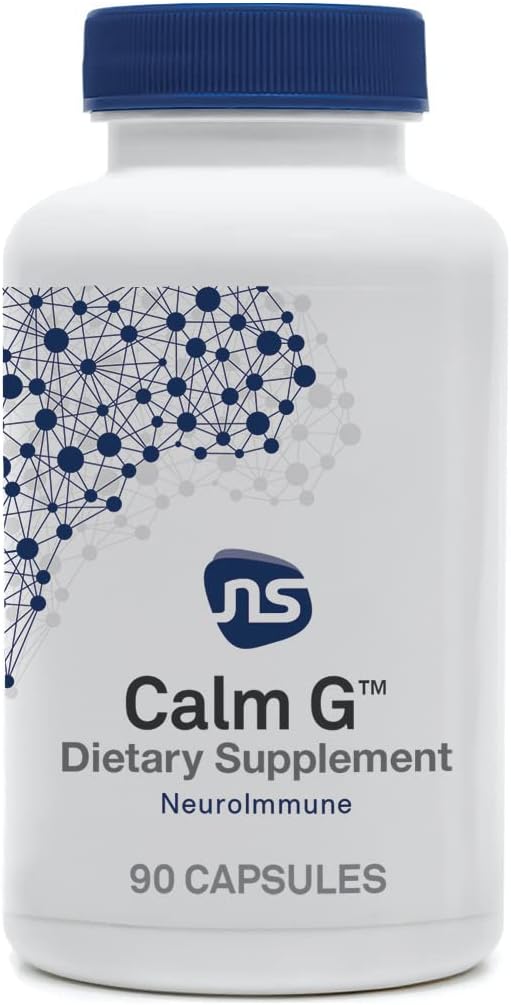 NeuroScience Calm Aid + Immune Support Suplemento - Calm G - Alpha Lipoic Acid, L Cysteine, L Theanine &amp; More - Anime Calm Sleep &amp; Fight Fatigue with Daily Glutamate Management (90 Capsules)