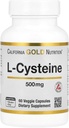 California Gold Nutrition L-Cysteine, AjiPure®, 500 mg, 60 cápsulas vegetarianas