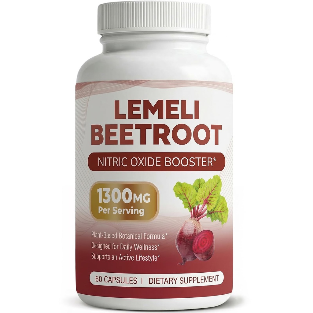 Capsules Nitric Oxide Booster，Beet Root Supplement- 60 Capsules