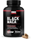 FORCE FACTOR Black Maca Root Supplement for Men, 1000mg Maca Negra Extract for Energy, Hormonal Balance & Vitality, Superior Absorption with BioPerine, 90 Capsules