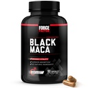 FORCE FACTOR Black Maca Root Supplement for Men, 1000mg Maca Negra Extract for Energy, Hormonal Balance " Vitality, Superior Absorption with BioPerine, 90 Capsules