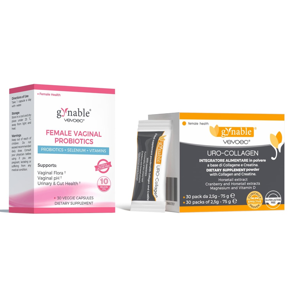 Gynable Vaginal probiotic and Bladder Control Supplement for Women Bundle