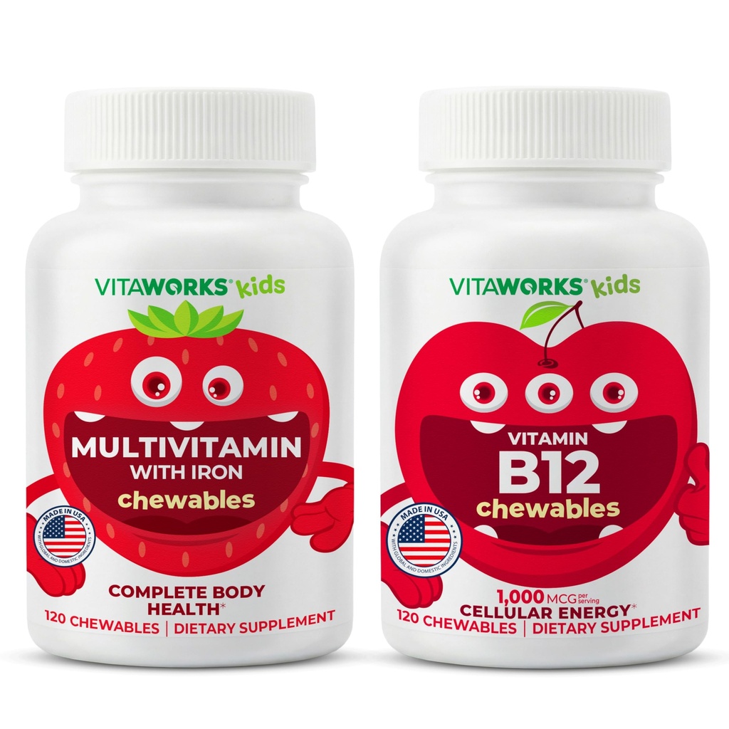 Niños Multivitamin Chewables + Vitamina B12 Chewables Bundle