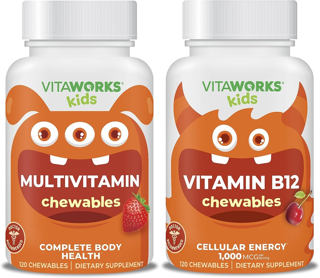 Niños Multivitamin Chewables + Vitamina B12 Chewables Bundle