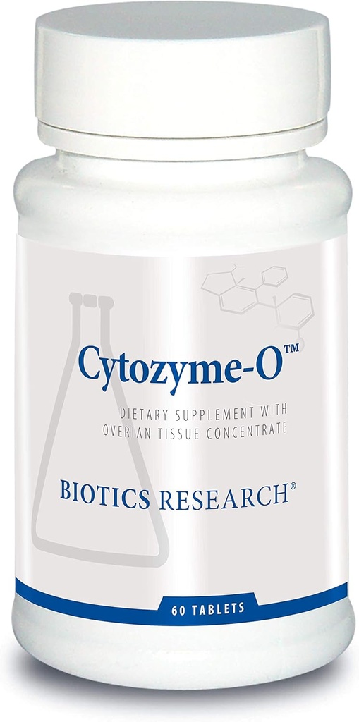 Biotics Research Cytozyme O Raw Bovine Ovarian Tissue, Supports Female Health, SOD, Catalase, Potent Antioxidant Activity, 60 Tablets