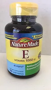 Nature Made dl-Alpha Vitamina E 1000 U Softgels 60 ea (Pack of 2)
