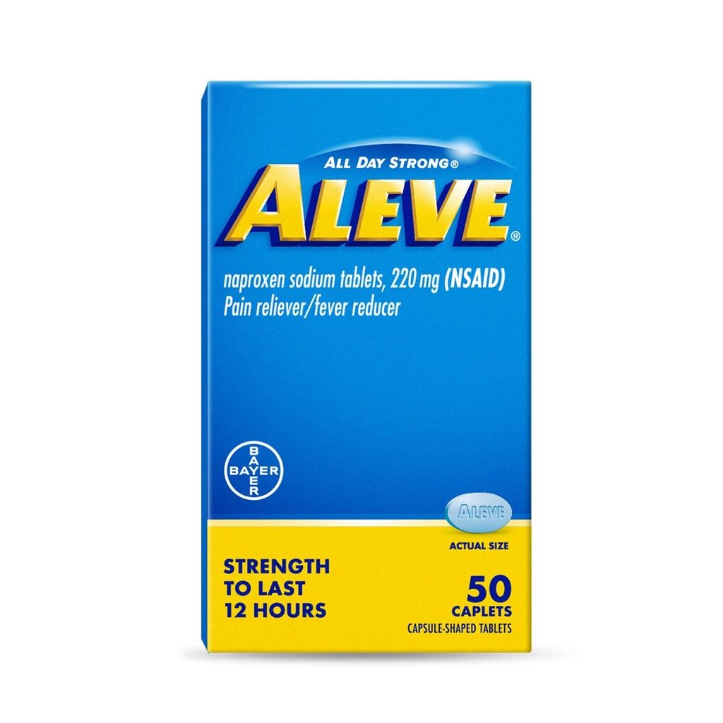Aleve Pain Relief Naproxen Sodium Caplets ‐ 50 Count