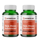 INFINITE AGE 2 Pack of 1250mg Sea Moss Advanced Superfood Capsules, 120 Cuenta - High-Potency, Vegan, Made in The USA - Irish Seamoss, Bladderwrack, Burdock Root - Total Health, Immunity Support