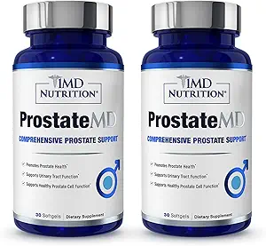 1MD Nutrición ProstateMD Saw Palmetto Prostate Support Supplement - Support for Urinary Tract and Frequent Baño urges Ø 60 Softgels (2-Pack)