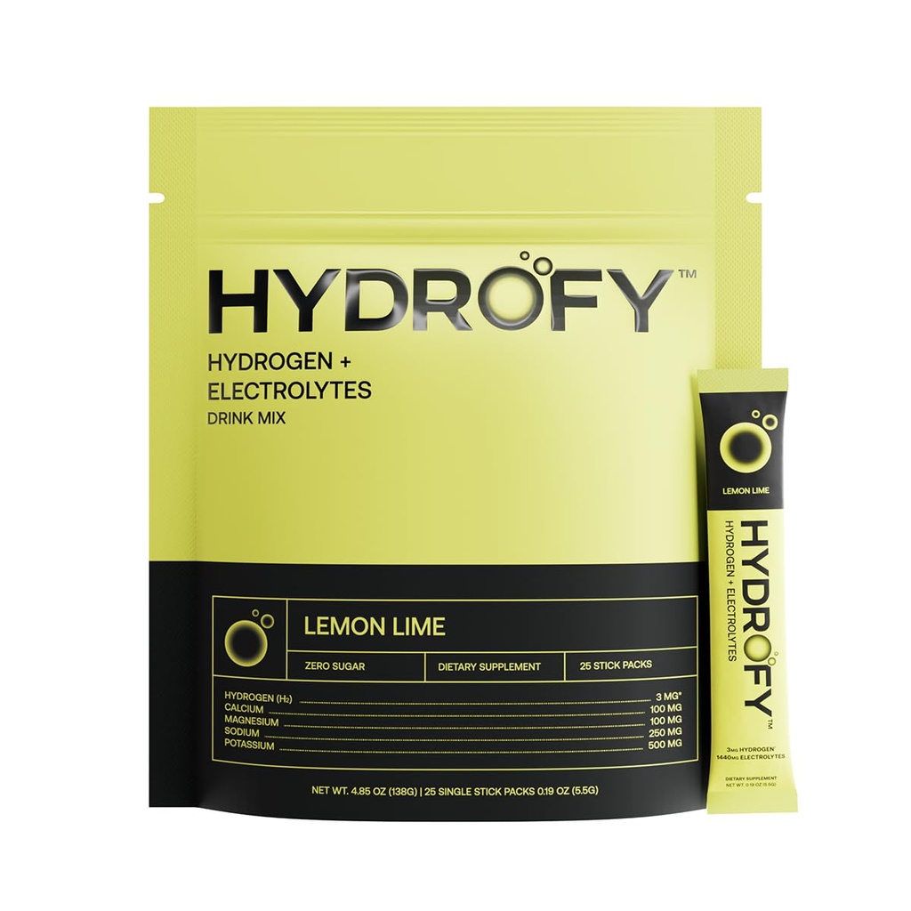 Hidrofy Hidrógeno Agua + Electrolitos Beber Mix Silencio H2 Hydration Packets with Molecular Hydrogen, Sodium, Potassium, Magnesium, Calcium, and Minerals