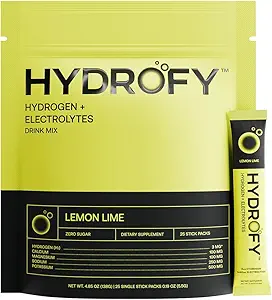 Hidrofy Hidrógeno Agua + Electrolitos Beber Mix Silencio H2 Hydration Packets with Molecular Hydrogen, Sodium, Potassium, Magnesium, Calcium, and Minerals