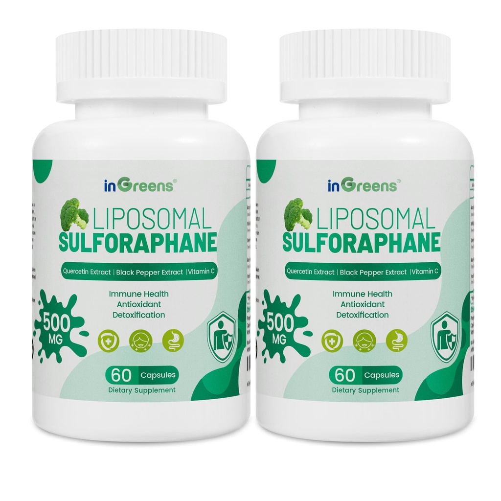 inGreens Liposomal Sulforaphane 500mg Supplement,2 Pack,120 Capsules