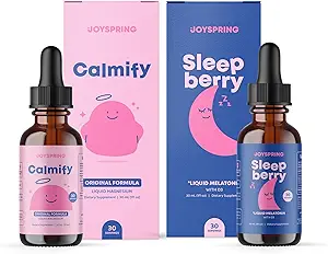 JoySpring Magnesium Citrate and SleepBerry Melatonin Liquid for Kids