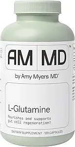 Amy Myers MD L-Glutamine Capsules - Suplemento de salud celular - Gut Cleanse & Soothing Support for Stomach Relief - Healthy Muscle Support - Suplemento de salud de adultos