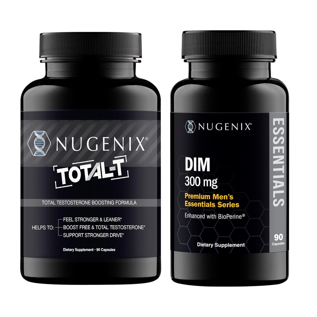 Nugenix Essentials DIM Diindolylmethane and Total-T Testosterone Booster for Men