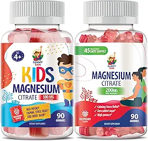 Magnesium Gummies for Kids &amp; Adults - Calm Magnesium Chews - Magnesium Citrate Chewable Suplemento para Mood &amp; Muscle Support