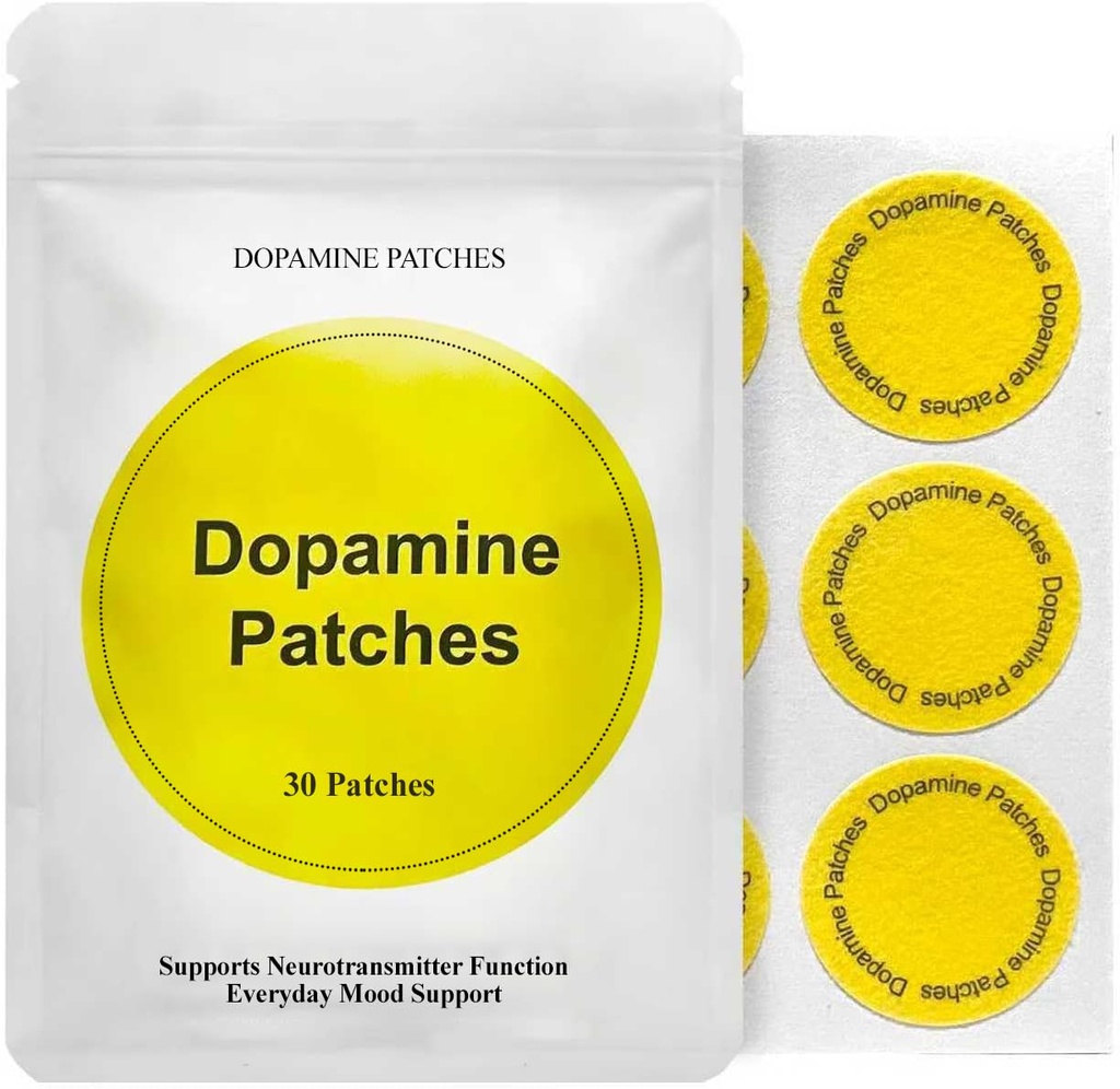 Dopamine Patches Extra Strength: Wellness Support 30 Patches - Plant-Based Formula