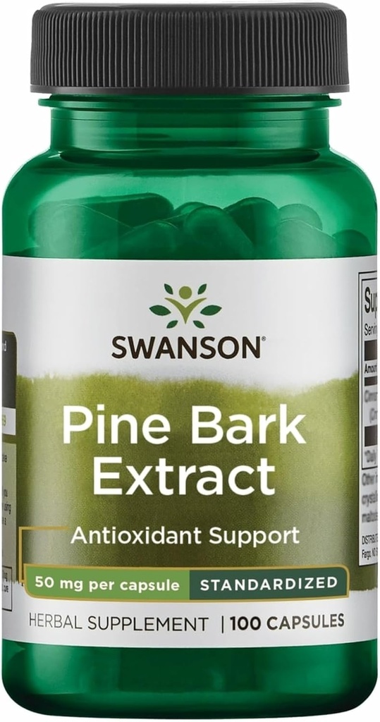 Swanson Pine Bark Extracto 50 Milligrams 100 cápsulas