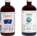 LIQUIDHEALTH Adult Complete Multiple &amp; Children's Complete Multiple Daily Liquid Multivitamin Bundle for Family - Support Global Health, Boost Immune System - Made in USA, Whole Foods, Vegan, Non-GMO