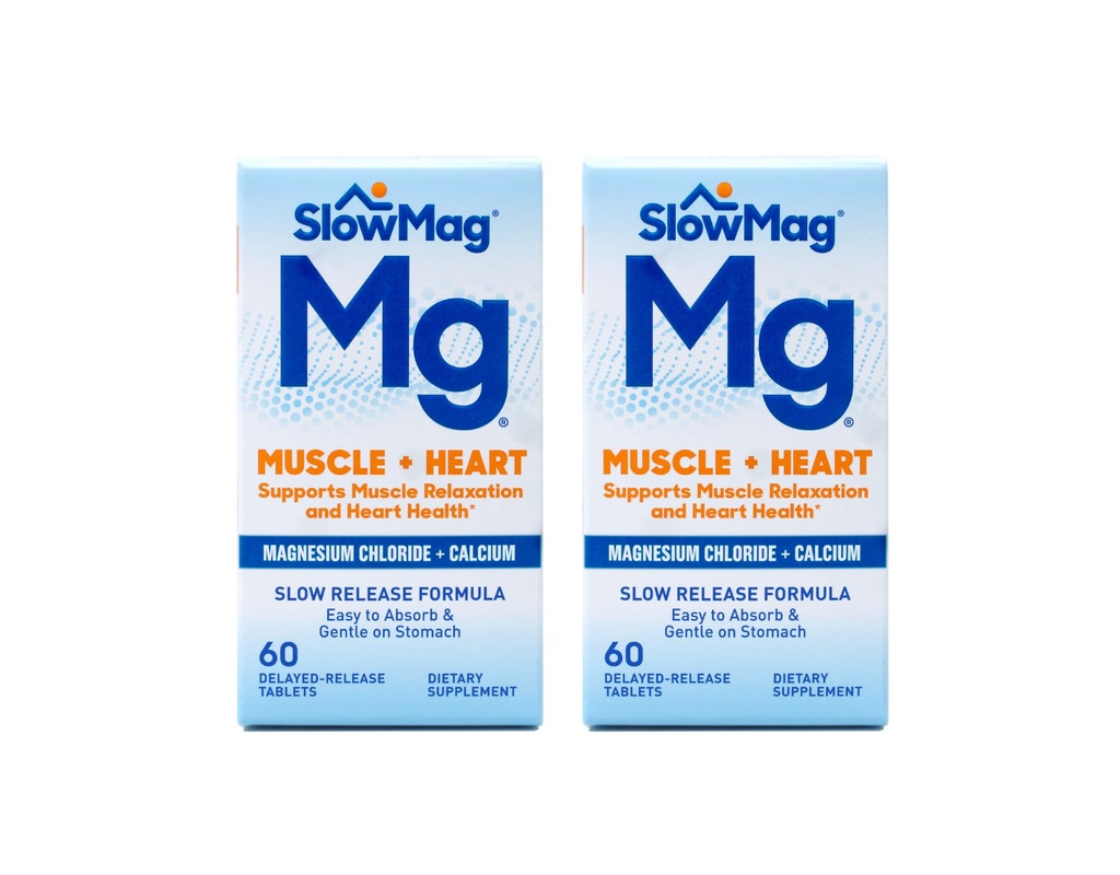 Slow-Mag Slow-Mag Magnesium Chloride With Calcium, 60 tabs Pack of 2 by Slow-Mag