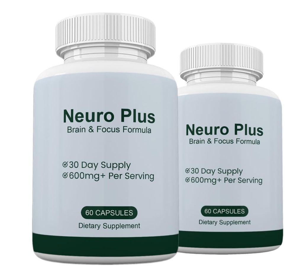 (2 Pack) Neuro Plus Brain and Memory Support Supplement, Neuro Plus Pills Premium Formula, 120 Capsules