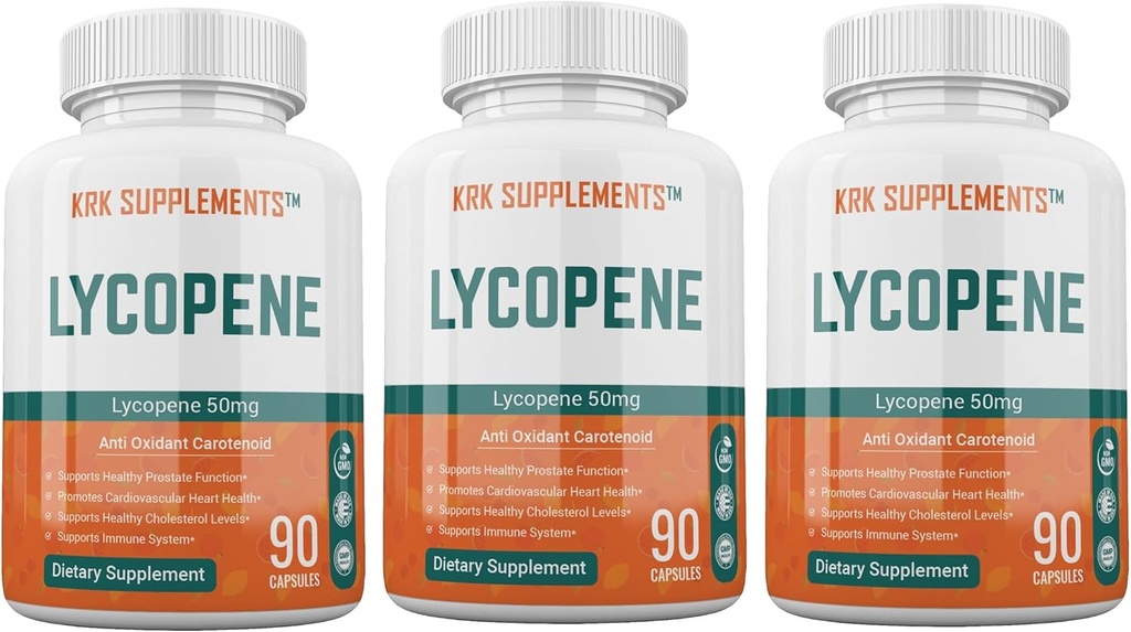 3 botellas Lycopene 50mg 270 cápsulas totales