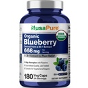 NusaPure Blueberry Concentrate 20,000mg - 180 Veggie Powder caps (Extract 30:1, 100% Vegetariano, No GMO)