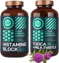 WILD FUEL Histamine Block Suplementos y TUDCA con Milk Thistle Cleanse y Detox Bundle