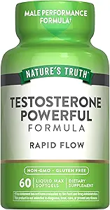La verdad de la naturaleza Testosterone Suplemento para los hombres ← 60 Softgels ← Non-GMO y Gluten Free Formula