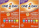 UNA DÍA Los Petites Femenino Multivitamínico,Suplemento con Vitamina A, C, D, E y Zinc para Immune Health Support, B Vitaminas, Biotina, Folate (como ácido fólico) > Más,Tabla, 160 Cuenta (Pack of 2)