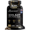 Shilajit Capsules 20,000mg – Puro Himalayan Shilajit para Hombres y Mujeres – Suplemento de ácido Fulvico Orgánico con 85+ Minerales de Traza – Energía Natural de Alta Potencia Apoyo Vital – 120 cápsulas Veganas