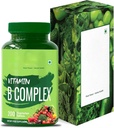 Complejo de vitamina B 100% RDA - 200 Tabletas/Capsules - B Suplemento de vitaminas (B1, B2, B3, B5, B6, B7, B9, B12), Verde